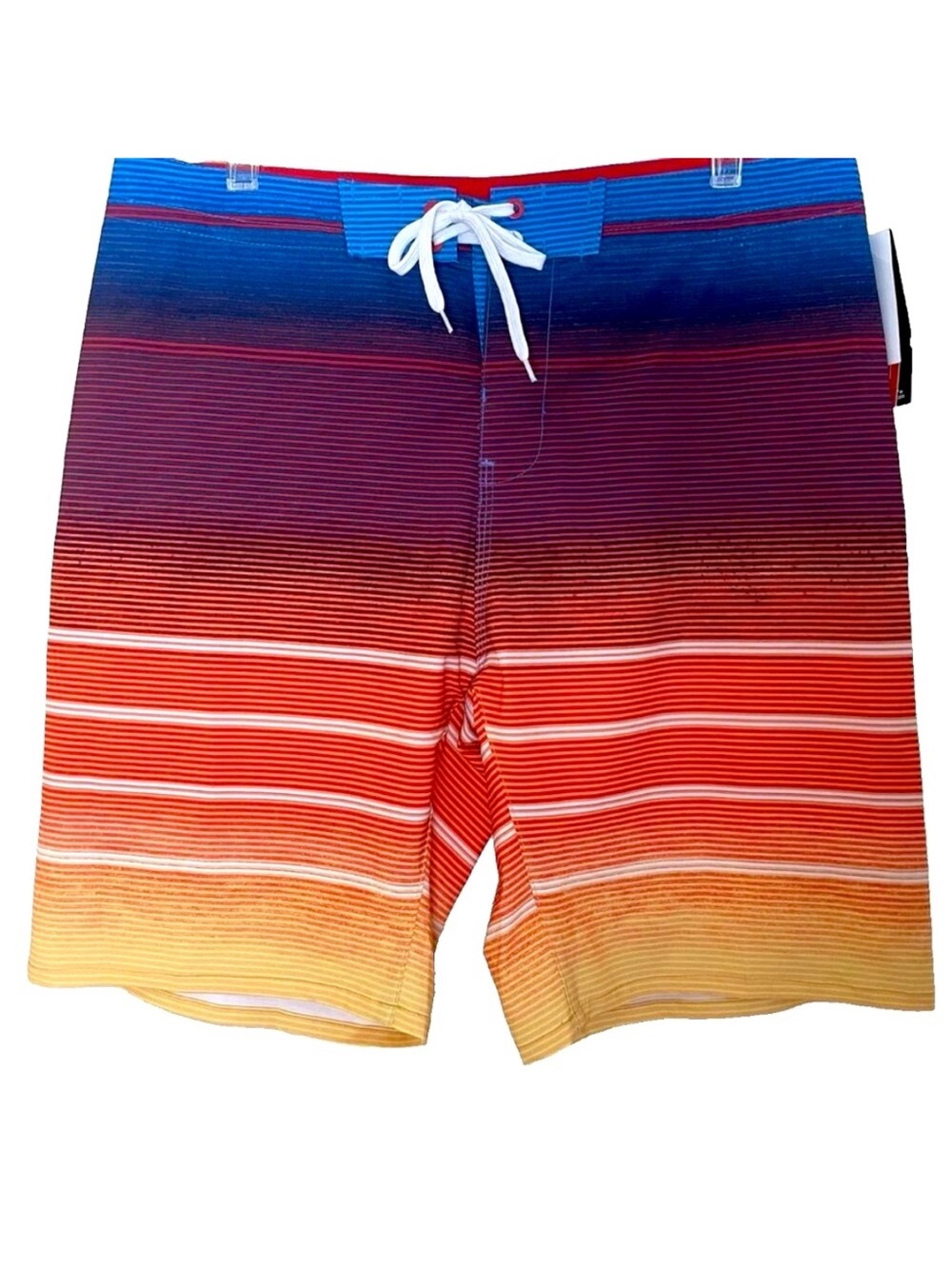 Burnside Boardshorts Swim Trunks Men’s 32 Unlined NWT Striped Vacation Beach